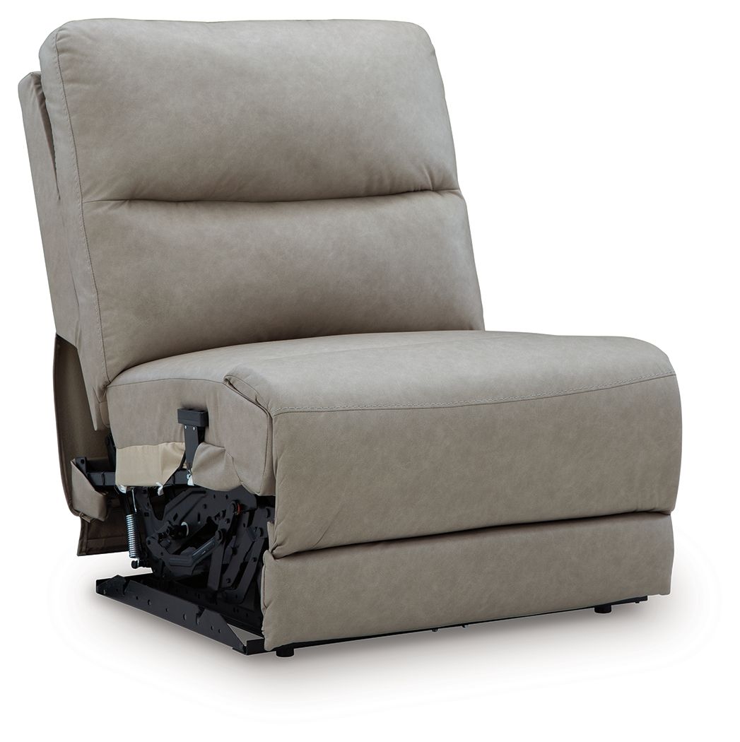 Brannigan - Power Armless Recliner With Adjustable Headrest - Pebble