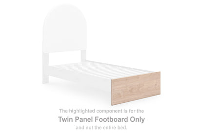 Shapella - Twin Panel Footboard - Tan