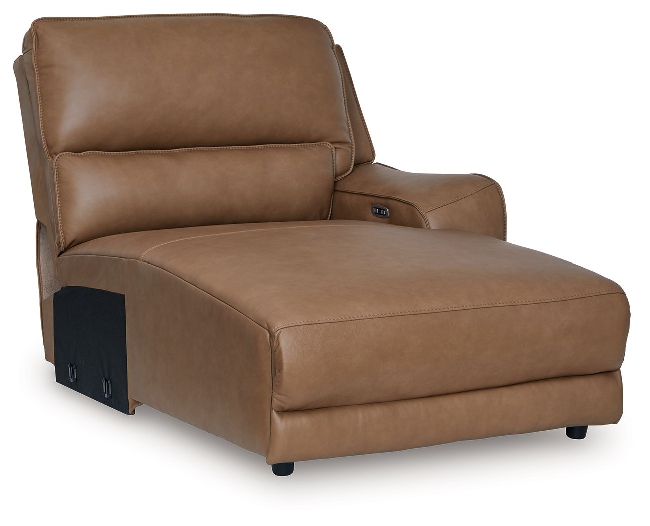 Silverbrooke - RAF Press Back Power Chaise - Caramel