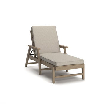 Cliffs Beach - Chaise Lounge With Cushion - Driftwood