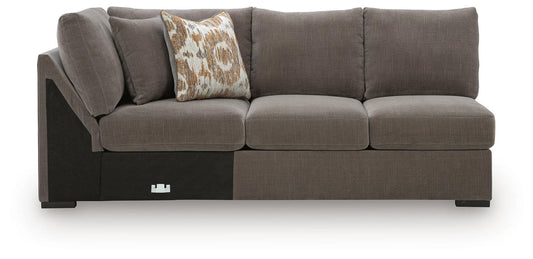 Rosston - LAF Armless Loveseat With Wedge - Espresso