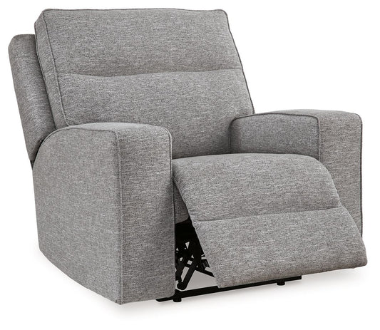 Biscoe - Power Recliner /Adj Headrest - Pewter