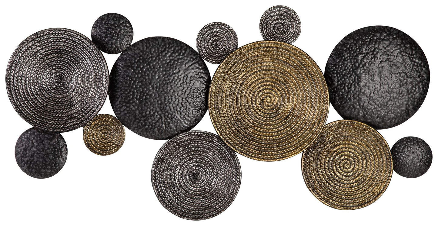 Emsley - Wall Decor - Metallic / Black / Gray
