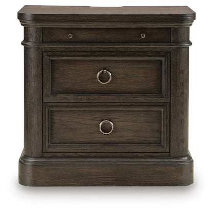 Bannette - Two Drawer Night Stand - Dark Brown