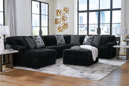 Midnight-Madness - 5 Piece Sectional Set
