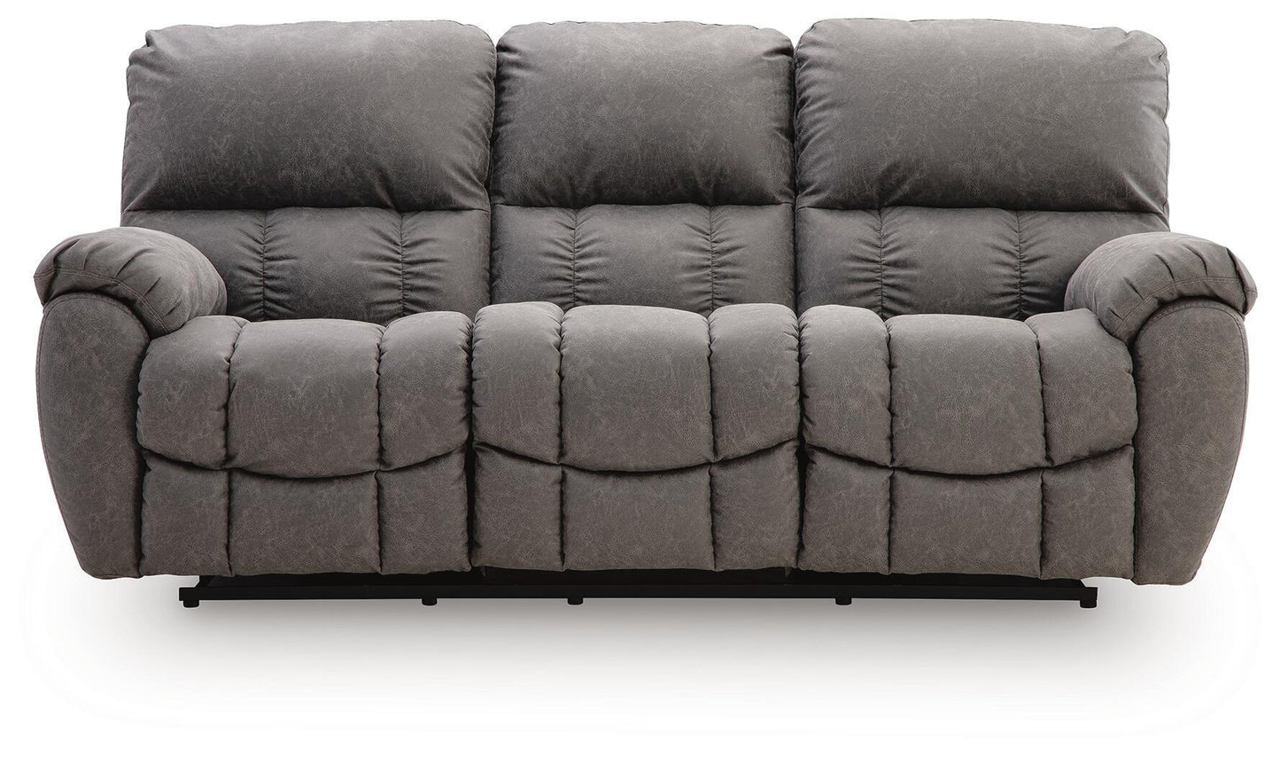 Hadrian Pike - Power Reclining Sofa With Adjustable Headrest - Galaxy