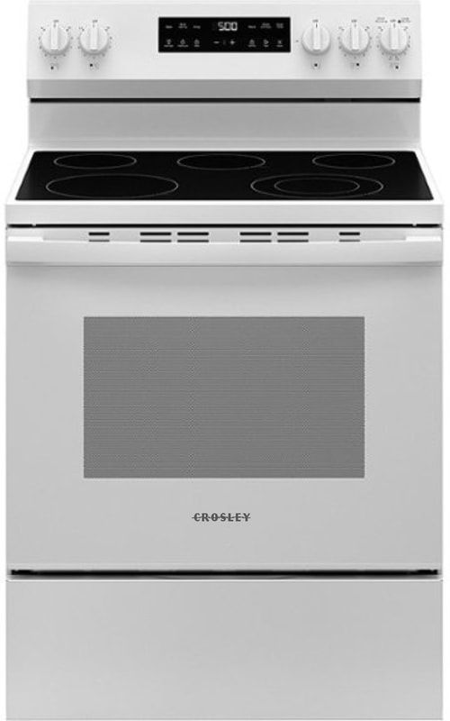 Crosley 5.3 30" Electric Range, Glass Top,  White