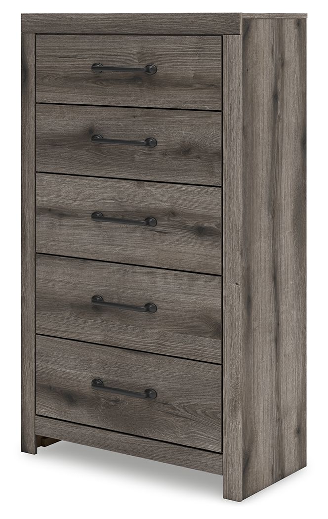 Urbanoore - Five Drawer Chest - Brown Gray