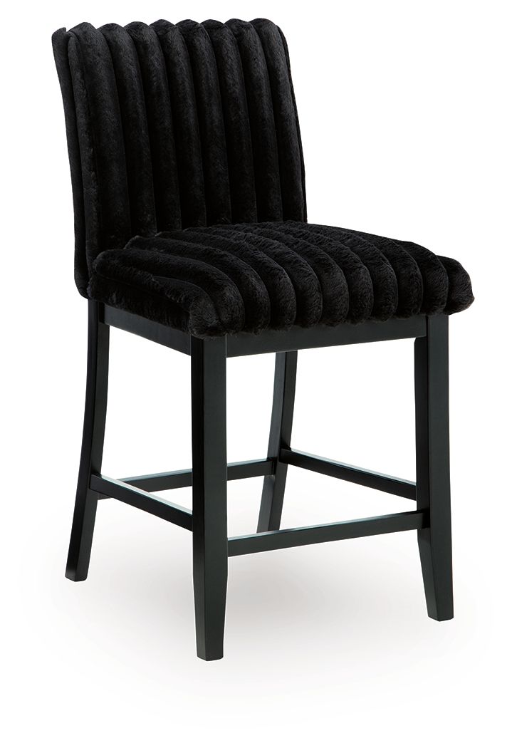 Lilyberg - Upholstered Barstool (Set of 2) - Black
