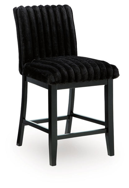 Lilyberg - Upholstered Barstool (Set of 2) - Black