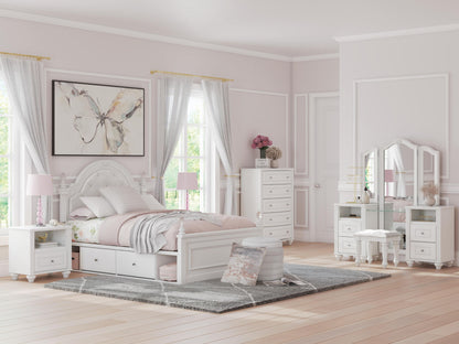 Maylilly - Vanity With Mirror - White