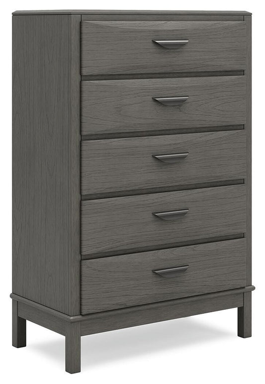 Triscanna - Five Drawer Chest - Gray