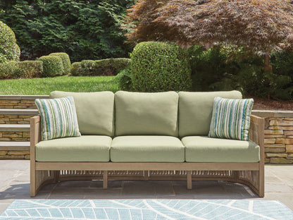 Vision Lane - Sofa With Cushion - Beige / Green