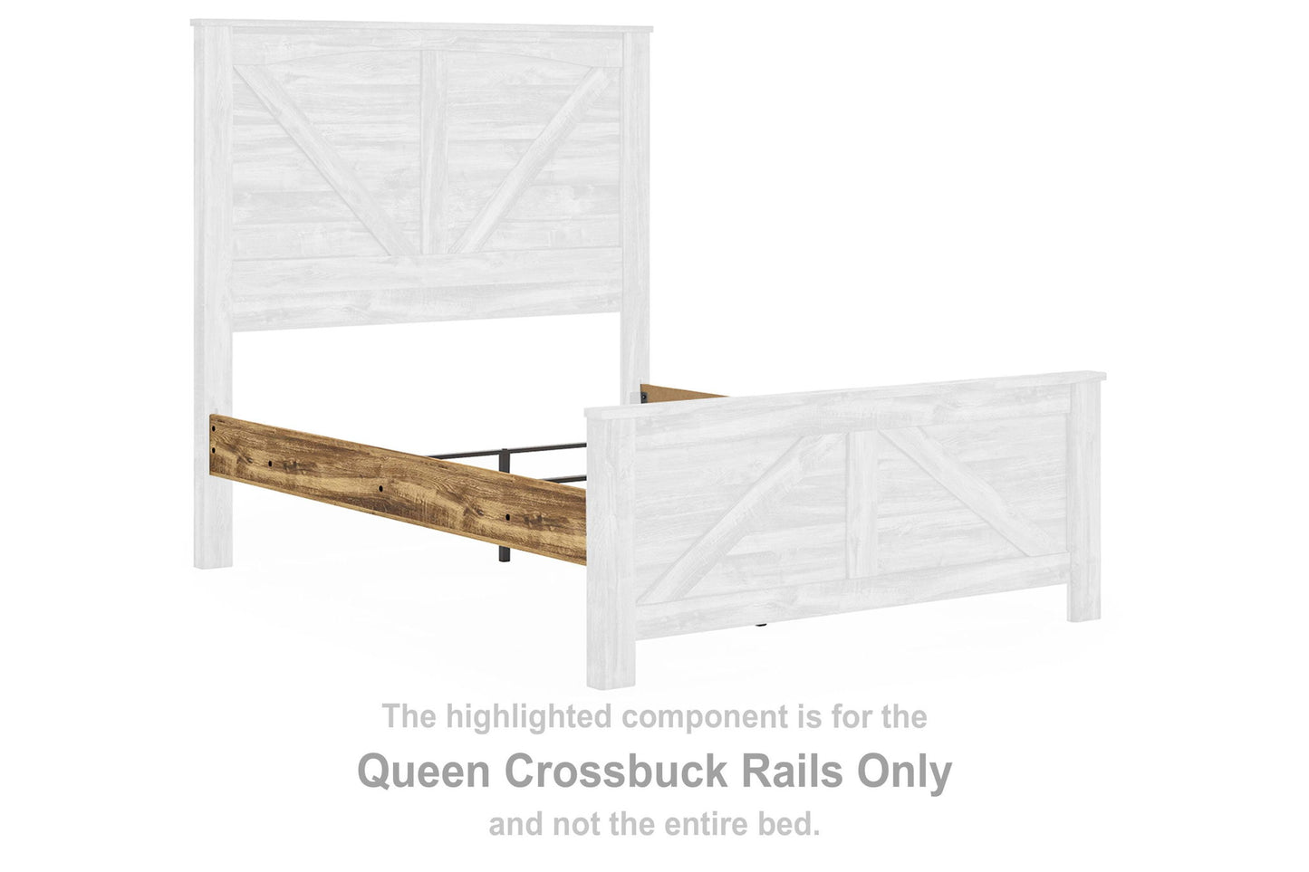 Branstony - Queen Crossbuck Rails - Brown