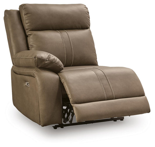 Max-Media - LAF Zero Wall Power Recliner - Biscotti