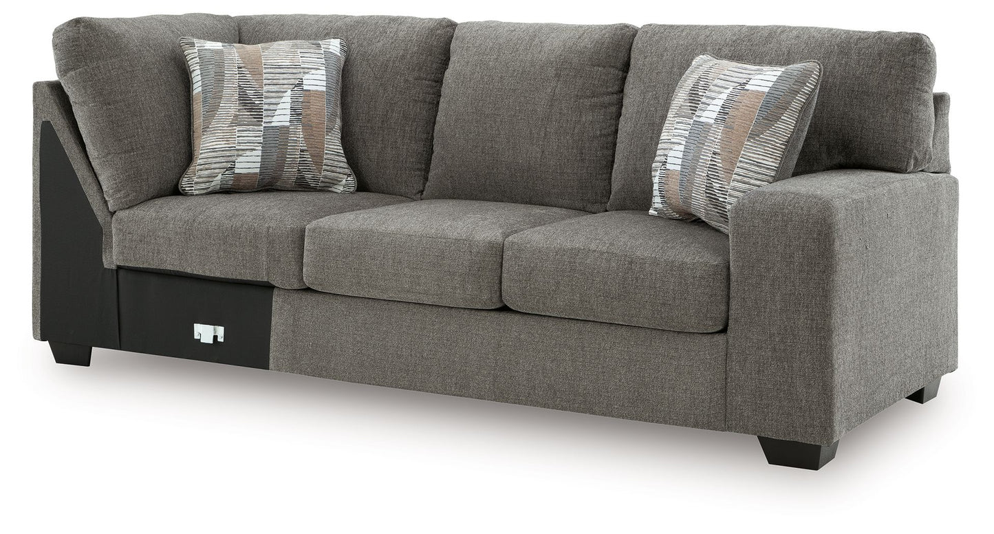 Newellen - RAF Sofa With Corner Wedge - Greystone