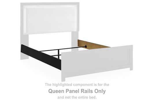 Raechalla - Queen Panel Rails - Black