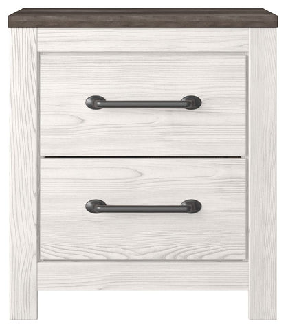 Gerridan - Two Drawer Night Stand - White / Gray