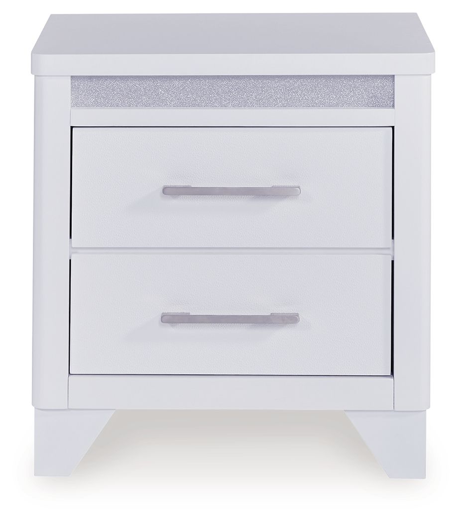 Frostlyn - Two Drawer Night Stand - White