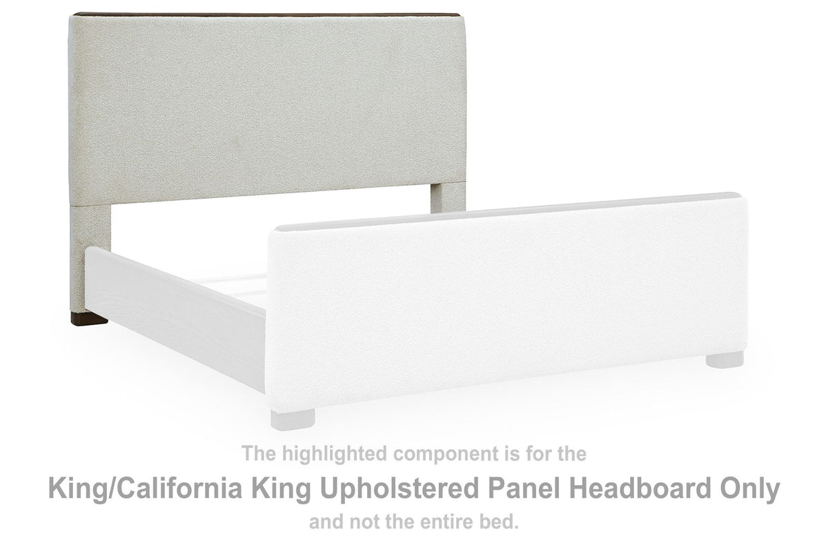 Darimore - King/California King Upholstered Panel Headboard - Burnished Brown