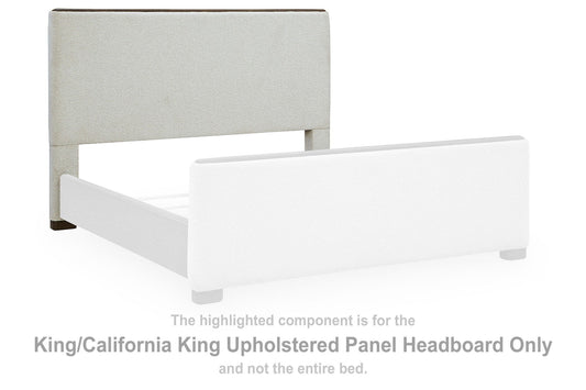 Darimore - King/California King Upholstered Panel Headboard - Burnished Brown