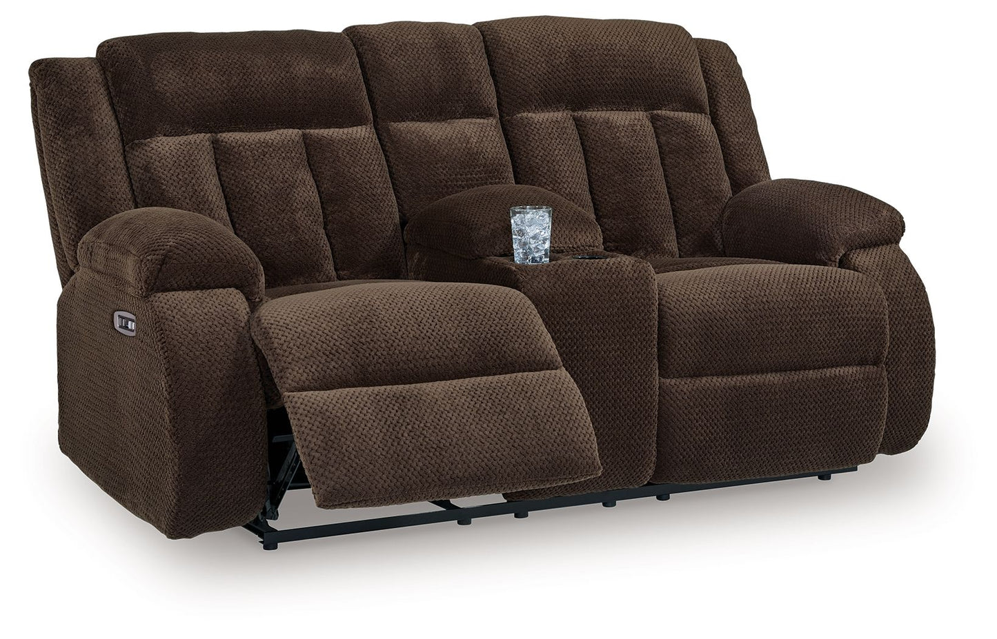Greely Bend - Double Relcining Power Loveseat With Console