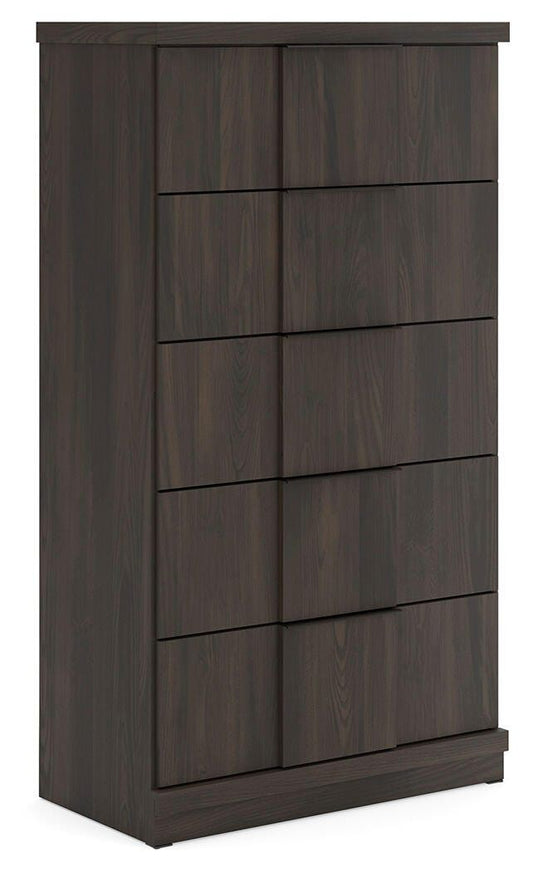 Jadiston - Five Drawer Chest - Dark Brown