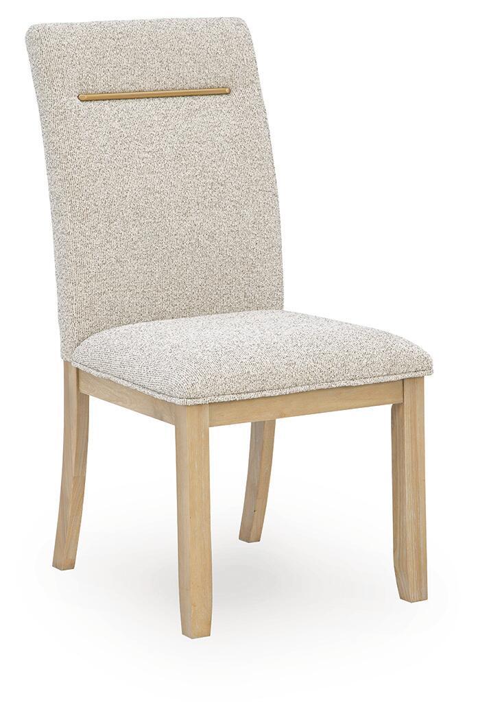 Crendlin - Dining Upholstered Side Chair (Set of 2) - Light Brown