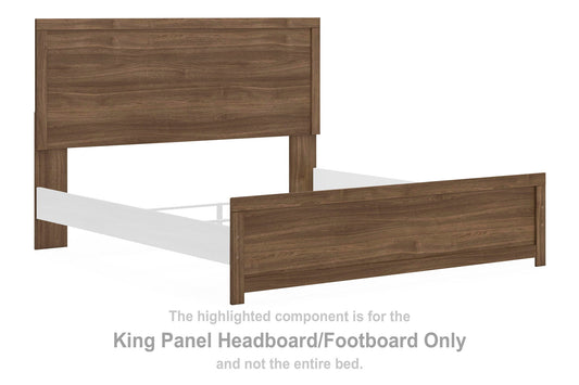 Jonnifer - King Panel Headboard/Footboard - Auburn