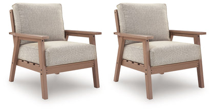 Cliffs Beach - Lounge Chair With Cushion (Set of 2) - Driftwood