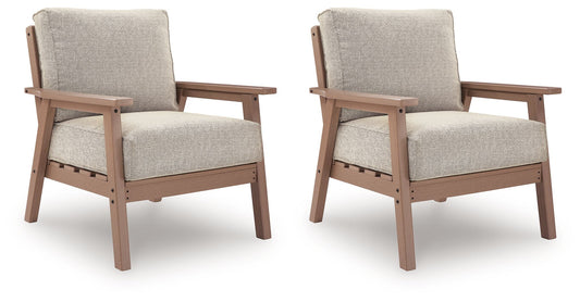 Cliffs Beach - Lounge Chair With Cushion (Set of 2) - Driftwood