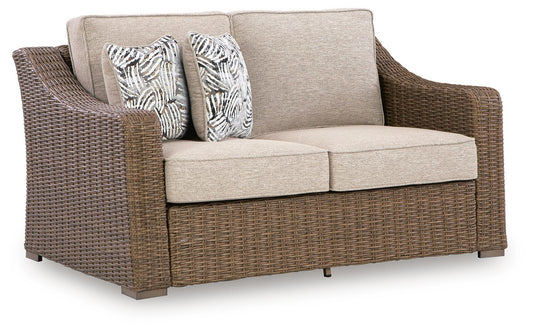 Revare Beach - Loveseat With Cushion - Beige