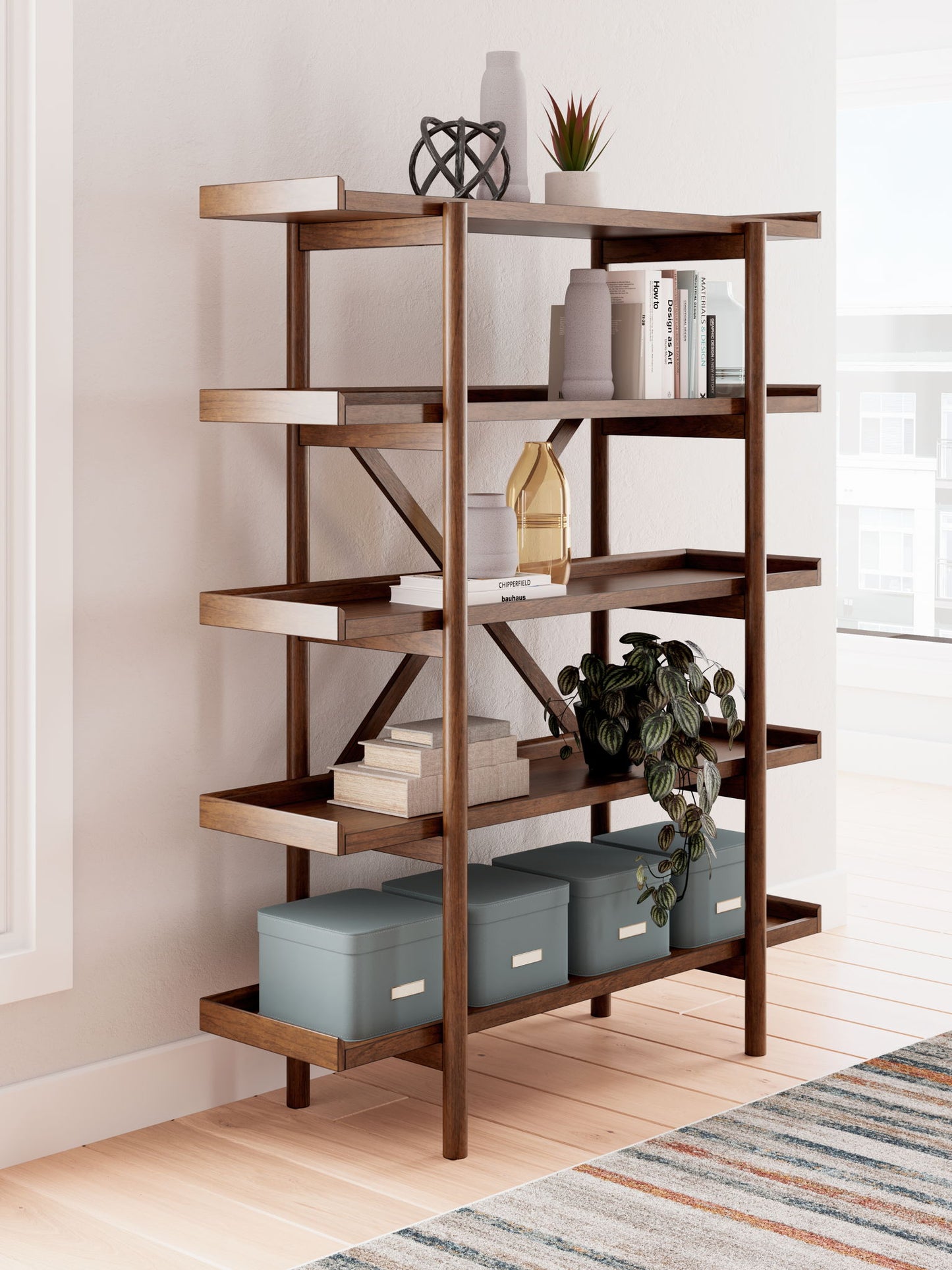 Lyncott - Bookcase - Brown