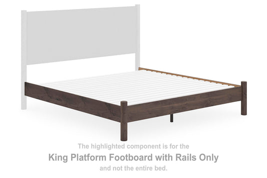 Cadmori - King Platform Footboard/Rails - Brown