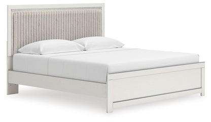 Birmonton - Upholstered Panel Bed With Roll Slats