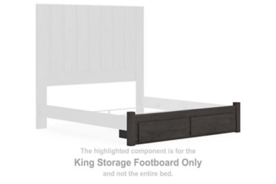 Parlayon - King Storage Footboard - Charcoal