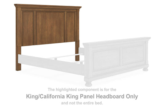 Vandenmore - King/California King Panel Headboard - Medium Brown