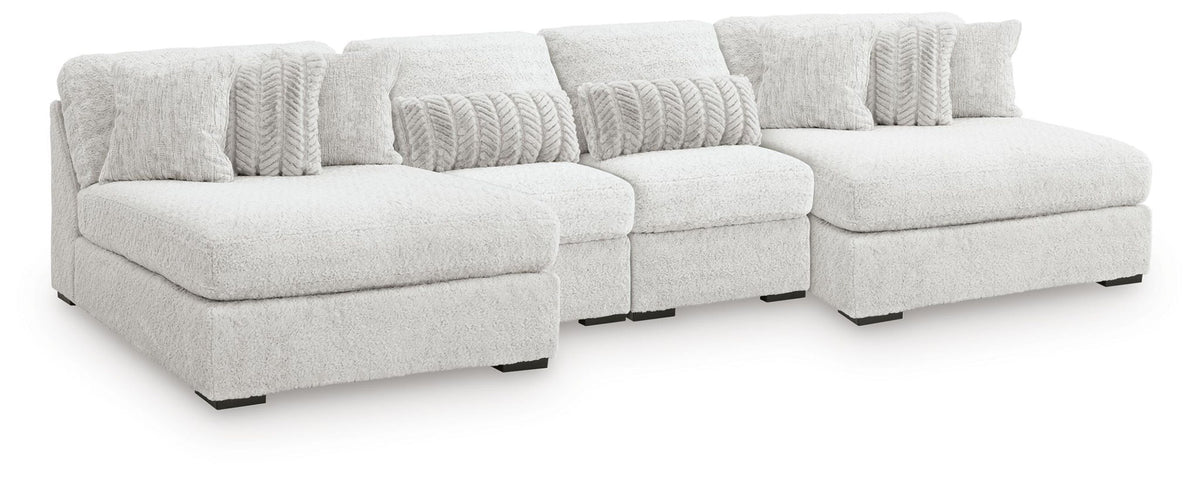 Snodoodle - 4-Piece Sectional With 2 Armless Chaises - Arctic