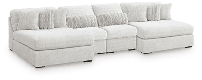 Snodoodle - 4-Piece Sectional With 2 Armless Chaises - Arctic