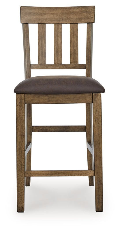 Broxtyn - Upholstered Barstool (Set of 2) - Light Brown