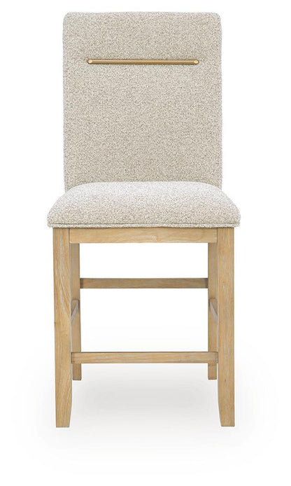Crendlin - Upholstered Barstool (Set of 2) - Light Brown