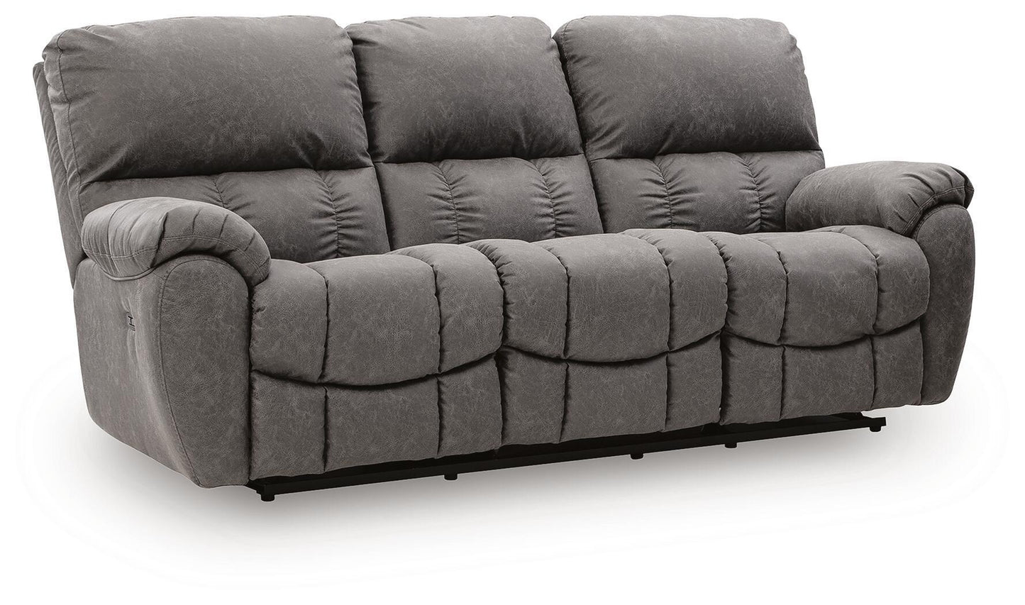 Hadrian Pike - Power Reclining Sofa With Adjustable Headrest - Galaxy