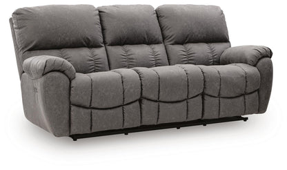 Hadrian Pike - Power Reclining Sofa With Adjustable Headrest - Galaxy