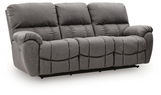 Hadrian Pike - Power Recline Sofa With Adjustable Headrest - Galaxy