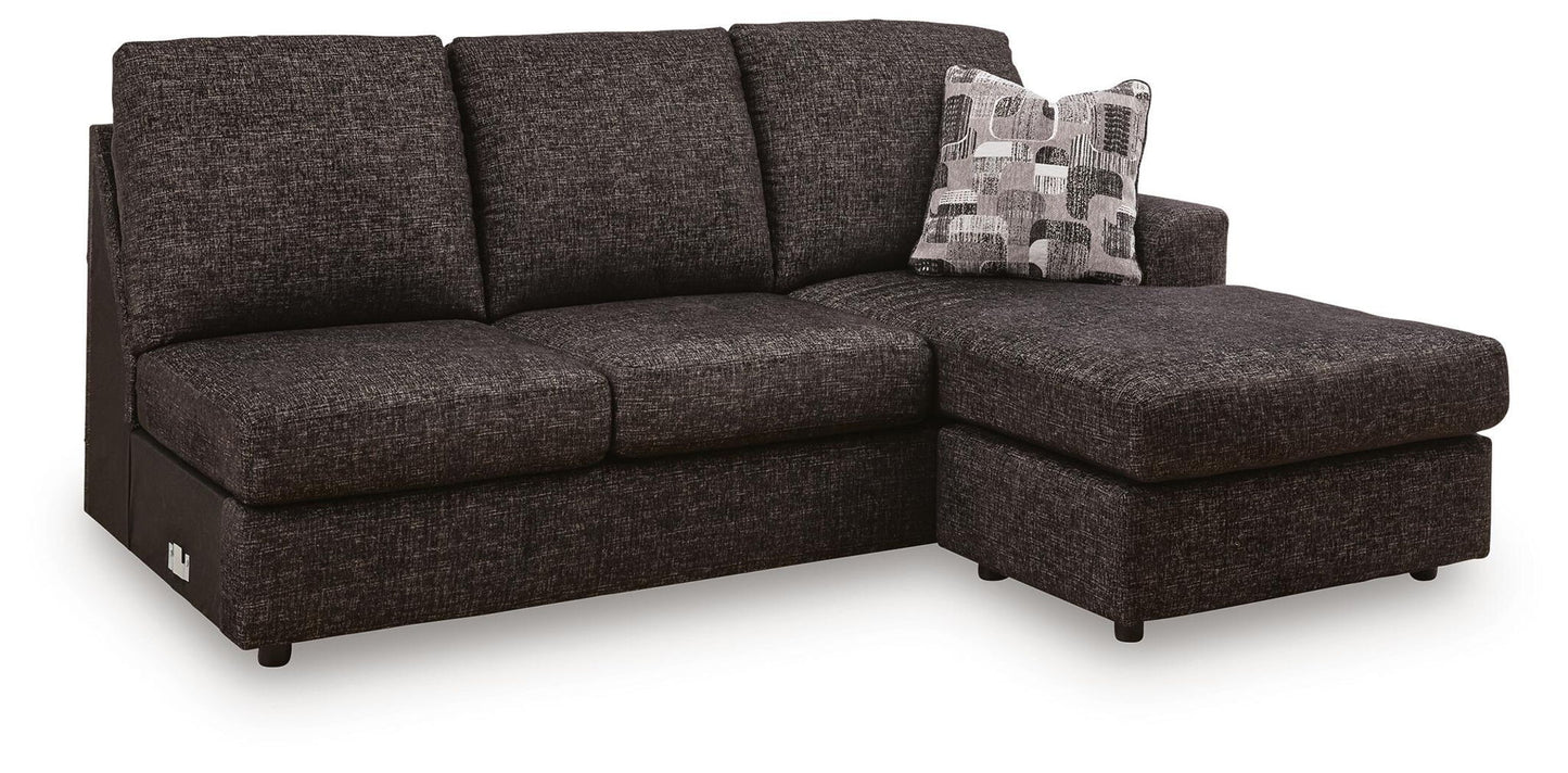 Coralene - RAF Sofa Chaise - Onyx