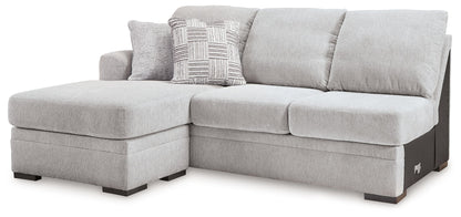Gabyleigh - Laf Sofa Chaise - Nickel