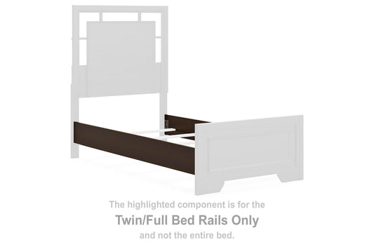 Covetown - Twin/Full Bed Rails - Dark Brown