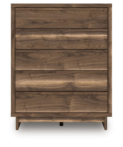 Zadilyn - Five Drawer Wide Chest - Brown