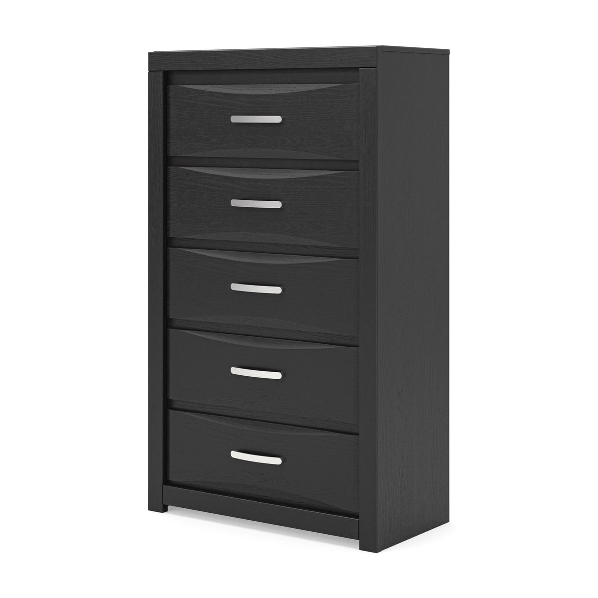 Jeffon - Five Drawer Chest - Black
