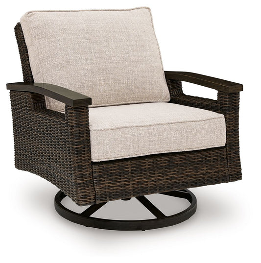 Drakes Beach - Swivel Lounge Chair (Set of 2) - Dark Brown